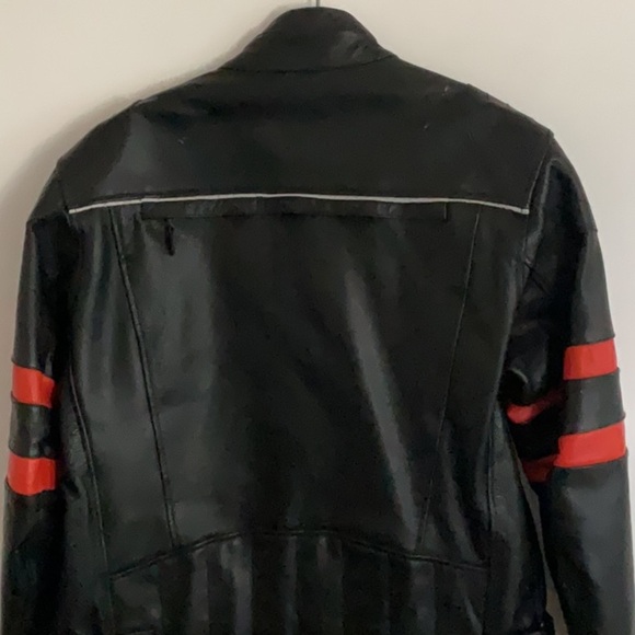 Motorcycle thick leather jacket vintage biker - Picture 10 of 16